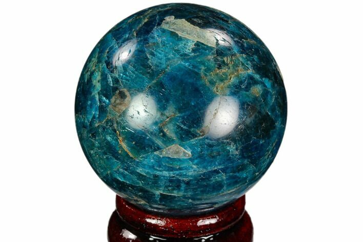 Bright Blue Apatite Sphere - Madagascar #121825